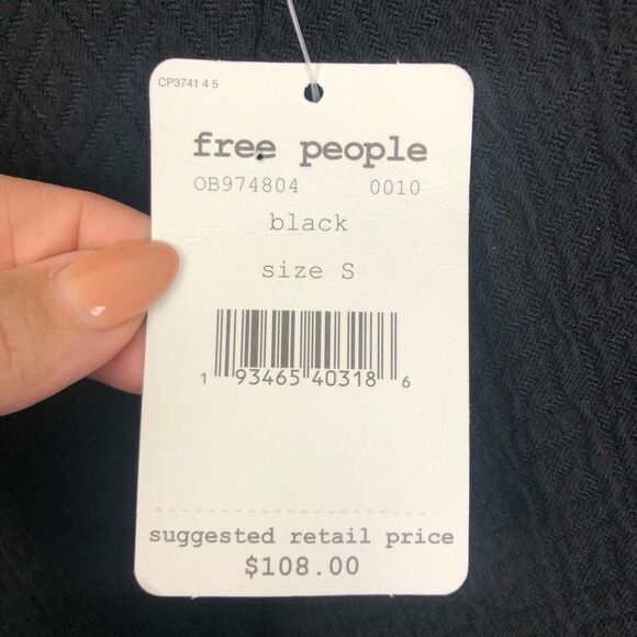 FREE PEOPLE | Easy Street Black Peplum Dress Small - Picture 10 of 12